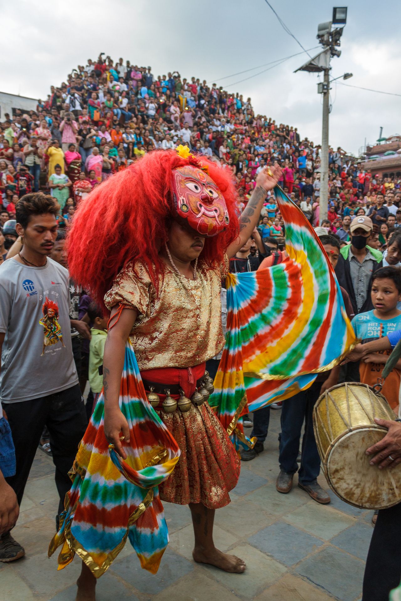 Manjushree City Demon Indra Jatra Festival Kathmandu