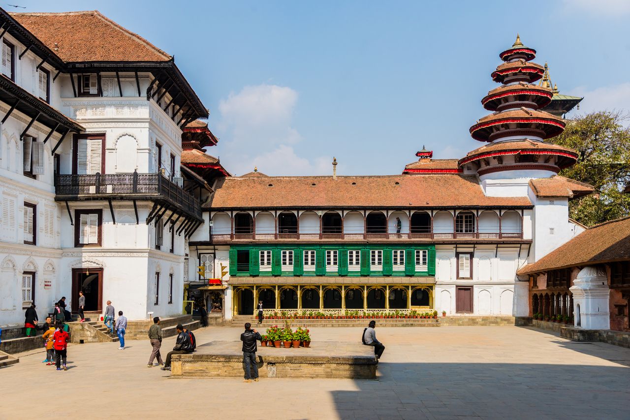 hof des alten königlichen palastes durbar square kathmandu