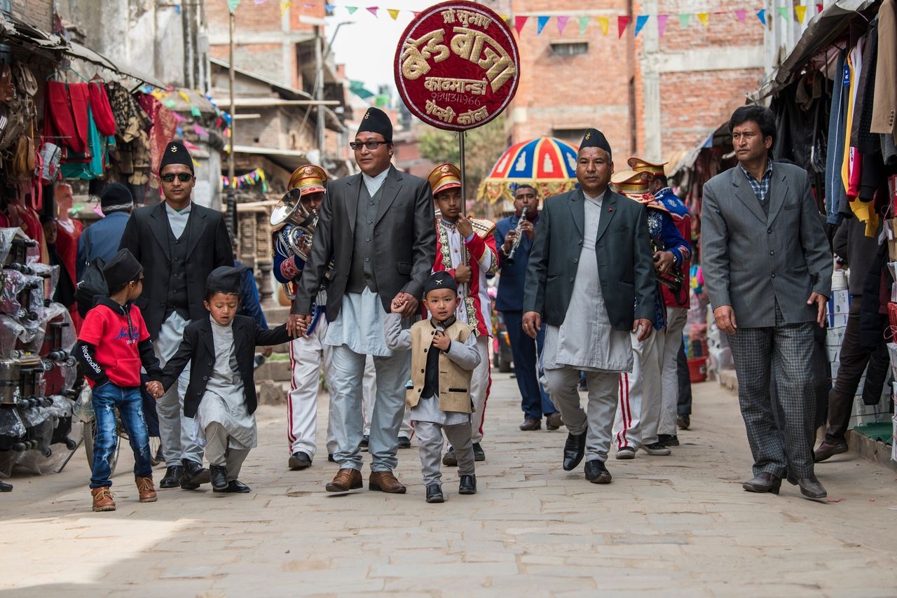 Hochzeitszug Patan Durbar Square Kathmandu