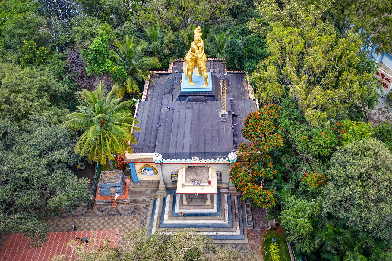 Alter Ramanjaneya-Hindu-Tempel in Hanumanthanagar, Bangalore